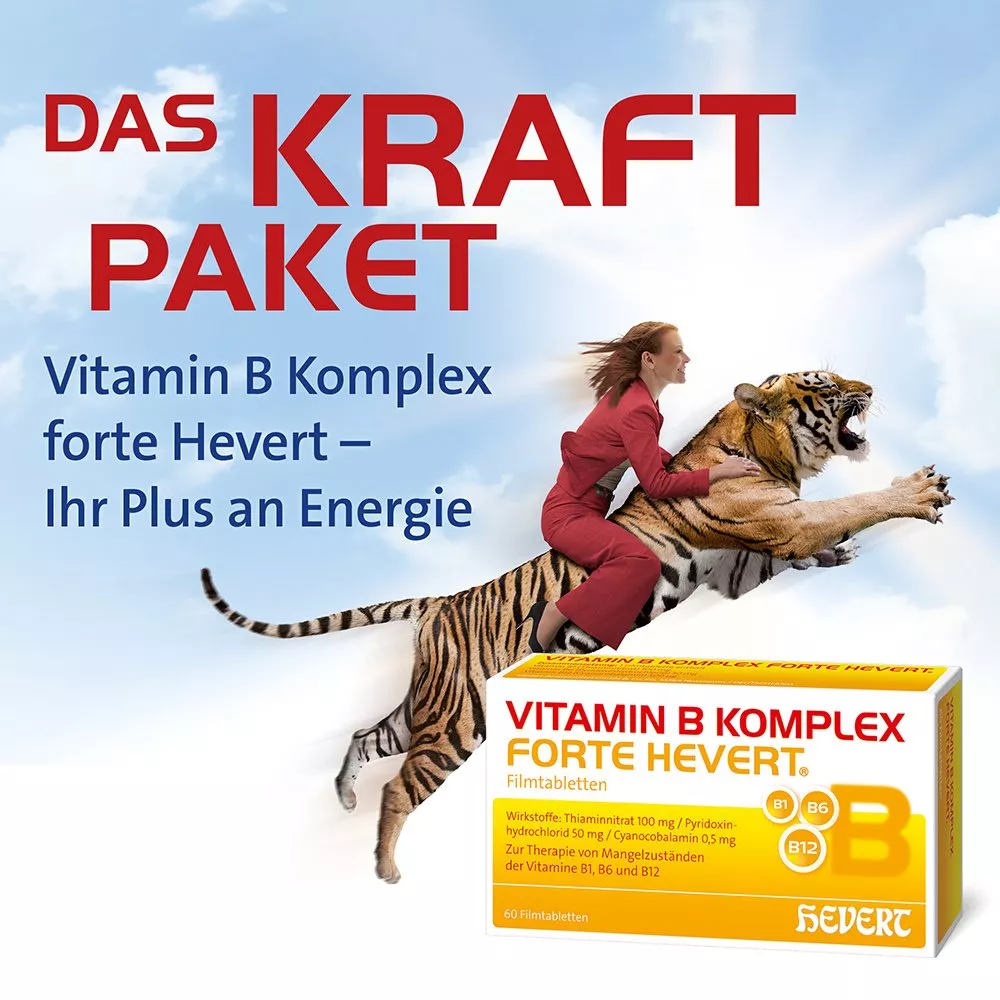 Vitamin B1, B6, B12 hochdosiert mit Vitamin B Komplex forte Hevert